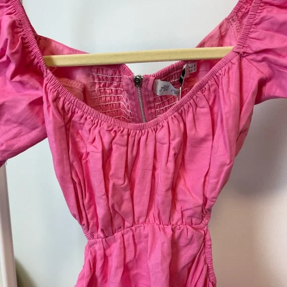 Pink Off-Shoulder Mini Dress - Picture 5 of 9